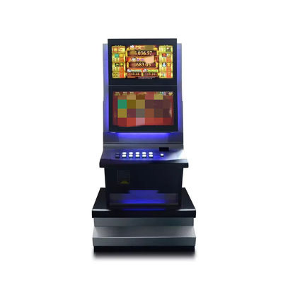 Thickened Multilingual Skill Game Machine , Dual Screen Skill Stop Coin Pusher