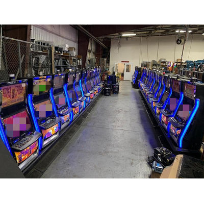 Thickened Multilingual Skill Game Machine , Dual Screen Skill Stop Coin Pusher