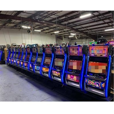 Thickened Multilingual Skill Game Machine , Dual Screen Skill Stop Coin Pusher