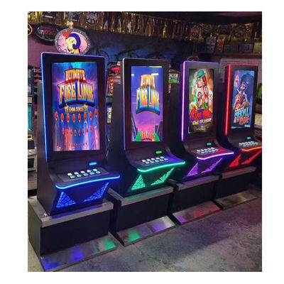Thickened Multilingual Skill Game Machine , Dual Screen Skill Stop Coin Pusher